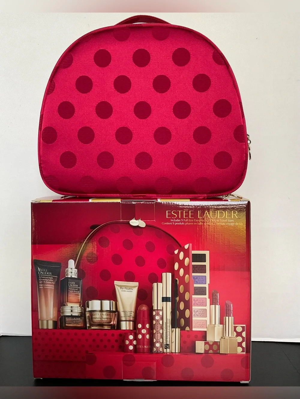 Estée Lauder Red Polka Dot Train Case